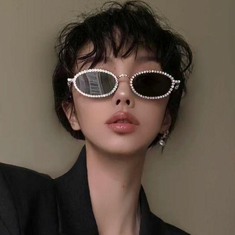 Women’s Sunglasses | punk streetwear oval ac oval frame full frame women’s sunglasses Glasses Women's Sunglasses