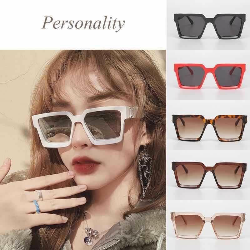 Women’s Sunglasses | retro solid color ac square patchwork full frame women’s sunglasses Glasses Women's Sunglasses