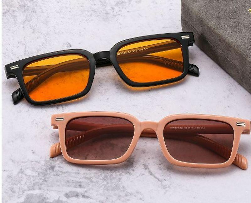 Women’s Sunglasses | simple style color block ac square full frame women’s sunglasses Glasses Women's Sunglasses