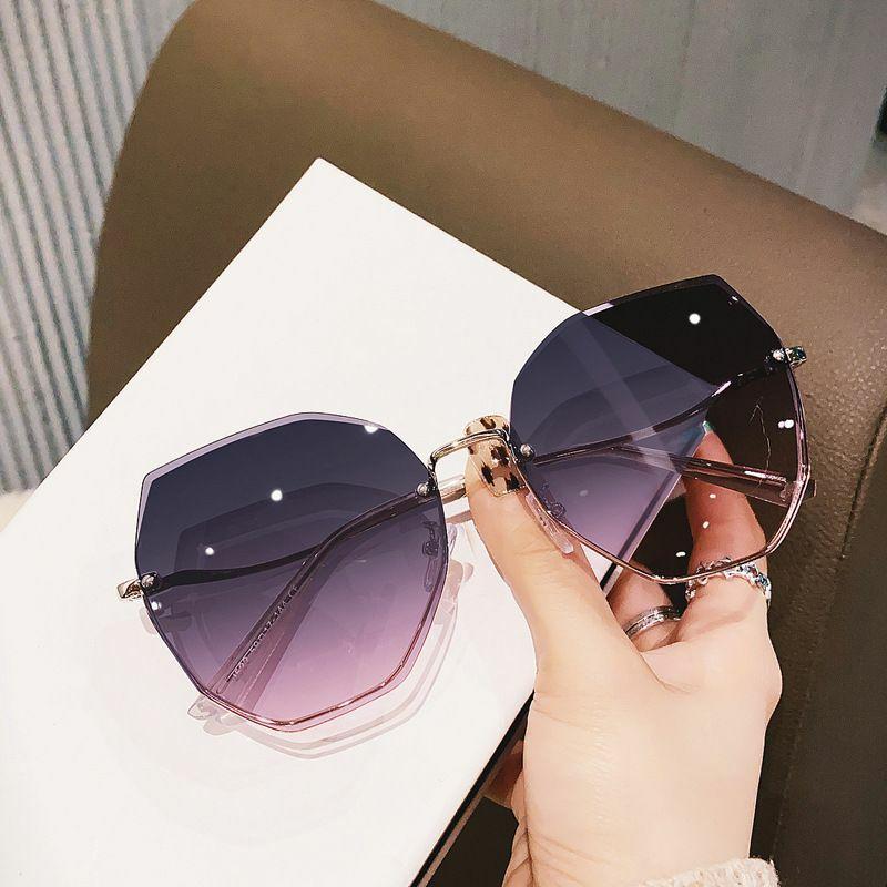 Women’s Sunglasses | simple style solid color pc butterfly frame patchwork frameless women’s sunglasses Glasses Women's Sunglasses