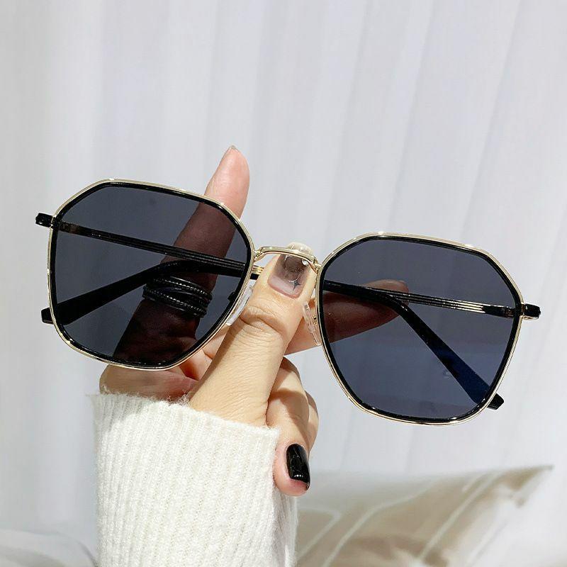 Women’s Sunglasses | simple style streetwear color block ac polygon full frame women’s sunglasses Glasses Women's Sunglasses