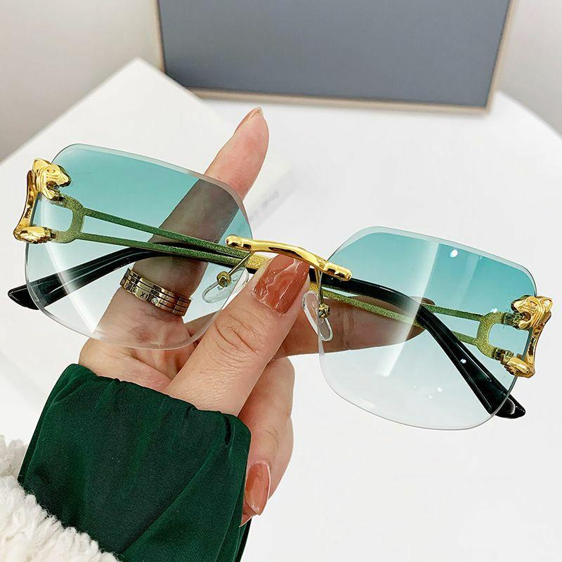 Women’s Sunglasses | streetwear solid color ac square frameless women’s sunglasses Glasses Women's Sunglasses