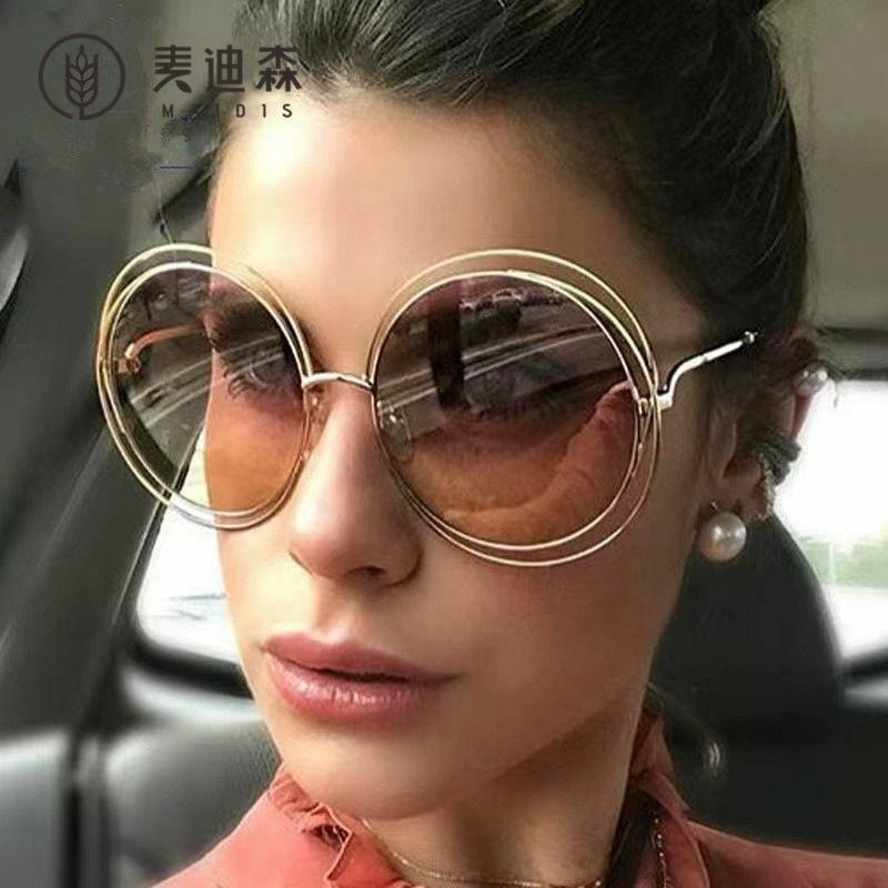 Women’s Sunglasses | sweet solid color ac round frame full frame women’s sunglasses Glasses Women's Sunglasses