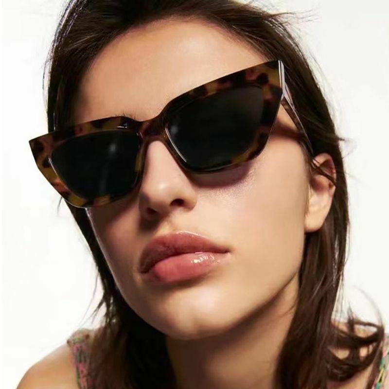 Women’s Sunglasses | unisex retro solid color ac cat eye full frame sunglasses Glasses Women's Sunglasses