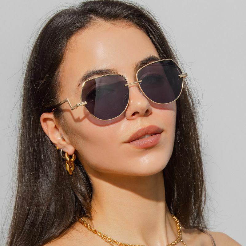 Women’s Sunglasses | vacation simple style solid color ac polygon full frame women’s sunglasses Glasses Women's Sunglasses