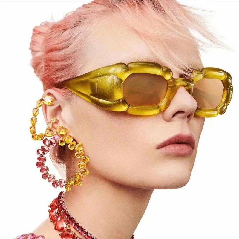 Women’s Sunglasses | hip-hop punk streetwear geometric ac special-shaped mirror full frame women’s sunglasses Glasses Women's Sunglasses