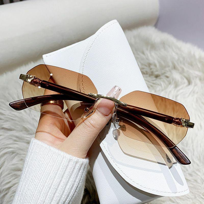 Women’s Sunglasses | Simple Style Classic Style Color Block Pc Polygon Frameless Sunglasses Glasses Women's Sunglasses