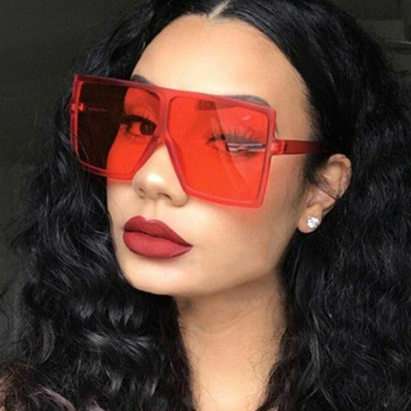 Women’s Sunglasses | exaggerated solid color ac square full frame women’s sunglasses Glasses Women's Sunglasses