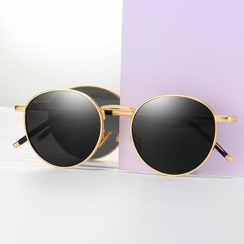 Women’s Sunglasses | hip-hop streetwear solid color tac round frame full frame women’s sunglasses Glasses Women's Sunglasses