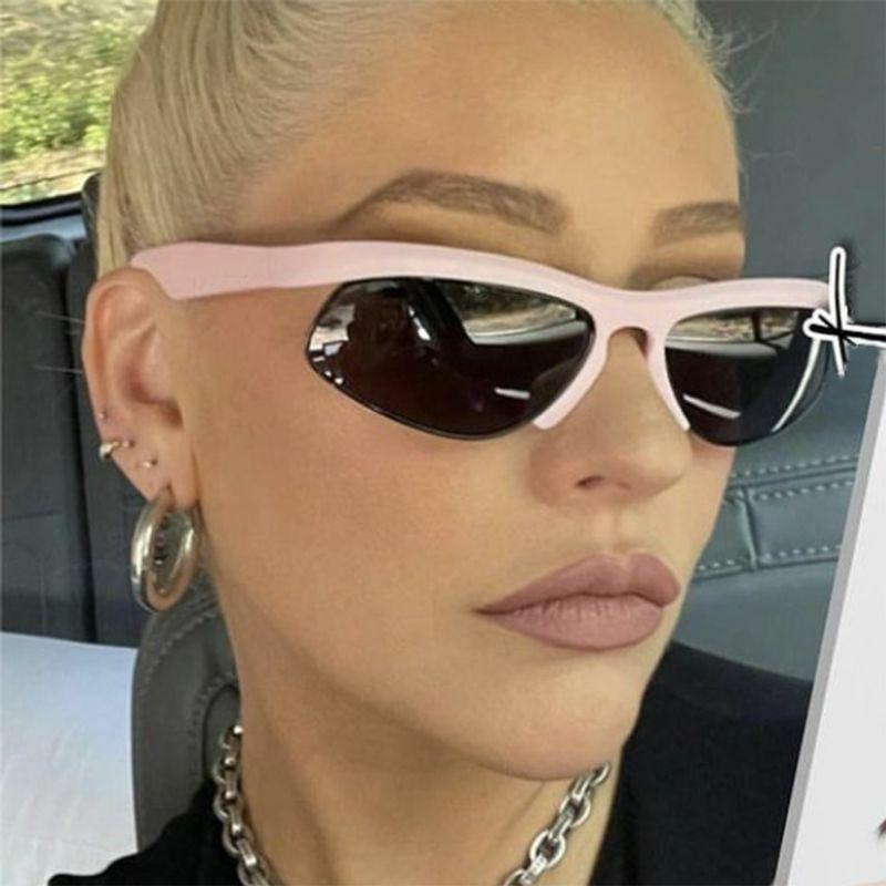 Women’s Sunglasses | sports color block resin biker half frame women’s sunglasses Glasses Women's Sunglasses