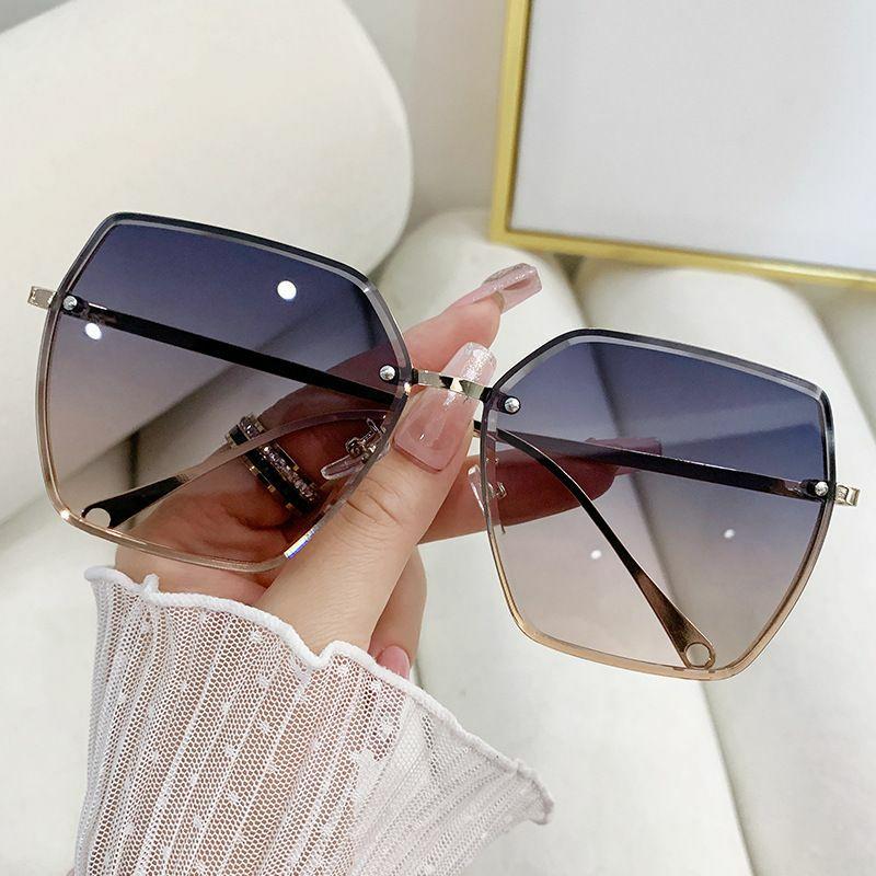 Women’s Sunglasses | fashion gradient color pc polygon frameless women’s sunglasses Glasses Women's Sunglasses