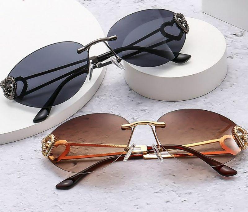 Women’s Sunglasses | hip-hop modern style solid color pc special-shaped mirror frameless glasses Glasses Women's Sunglasses