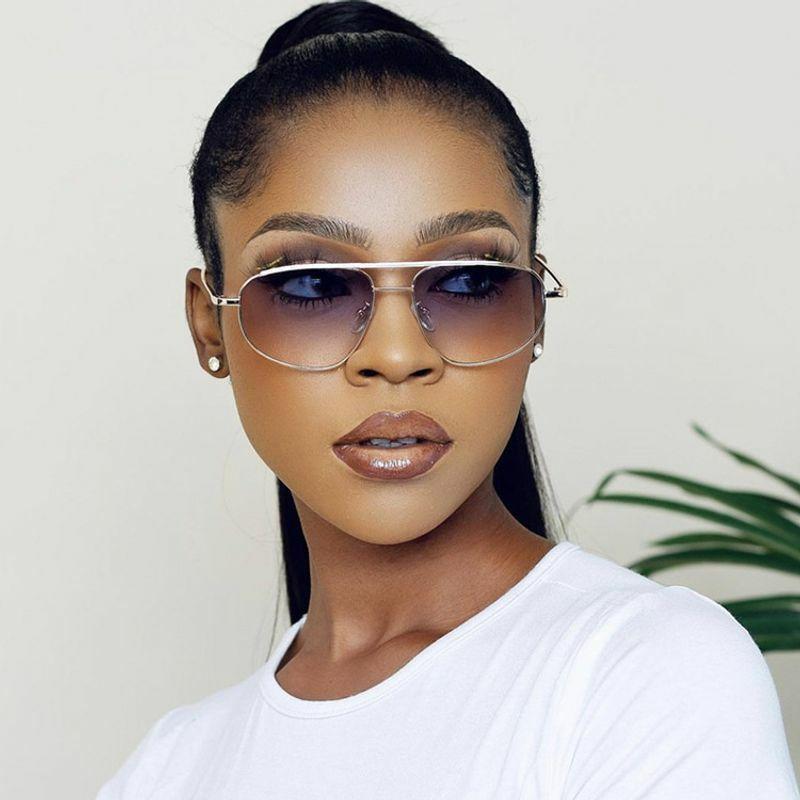 Women’s Sunglasses | simple fine leg double beam toad shaped oval trend sunglasses wholesale Glasses Women's Sunglasses