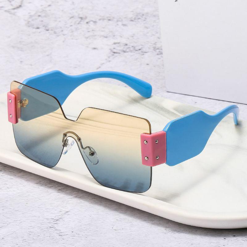 Women’s Sunglasses | simple style color block pc square patchwork frameless glasses Glasses Women's Sunglasses